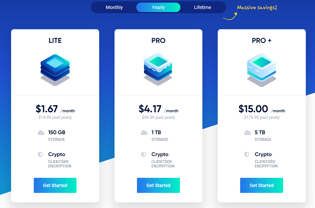 IceDrive Pricing