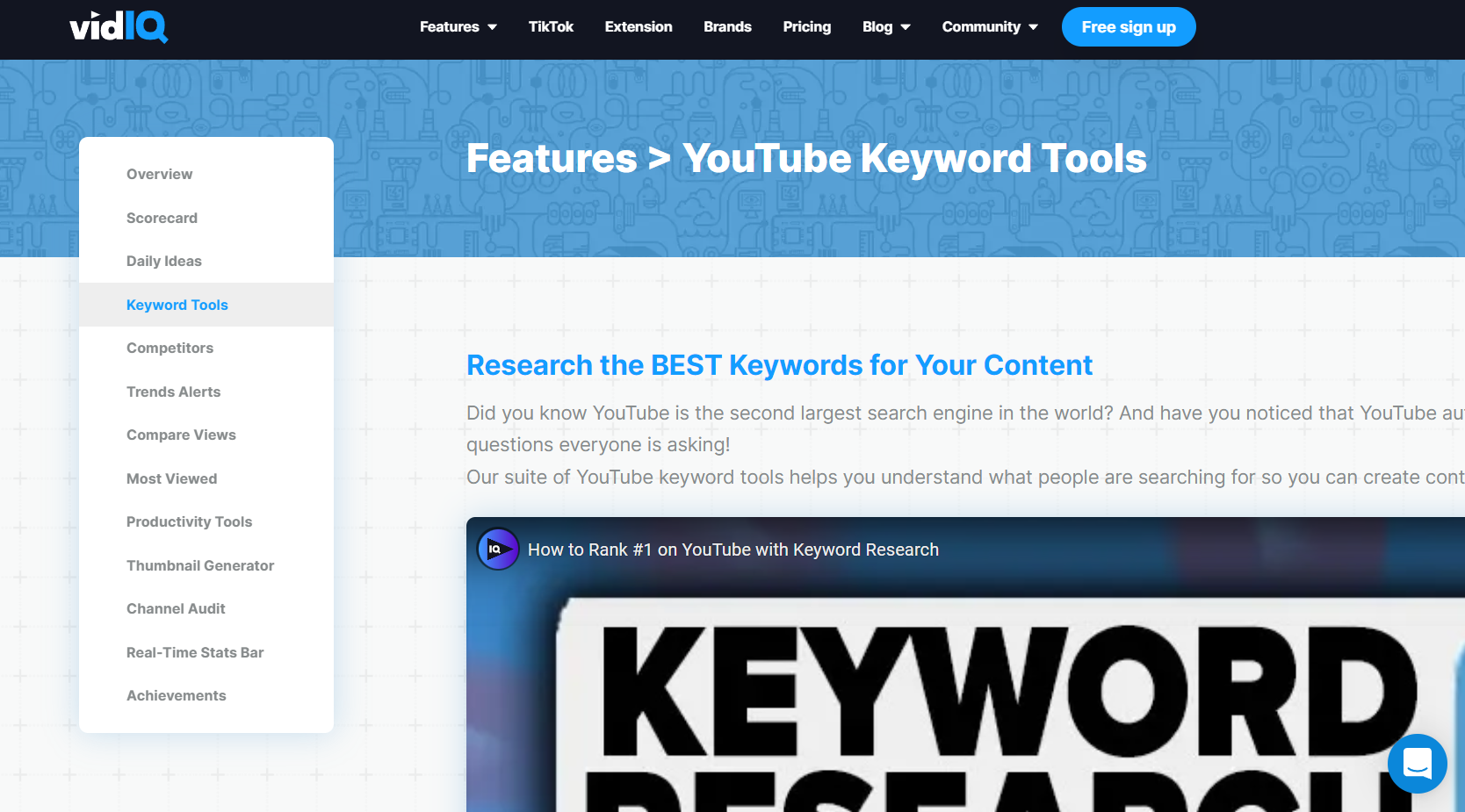 VidIQ Youtube Keyword Tools Features