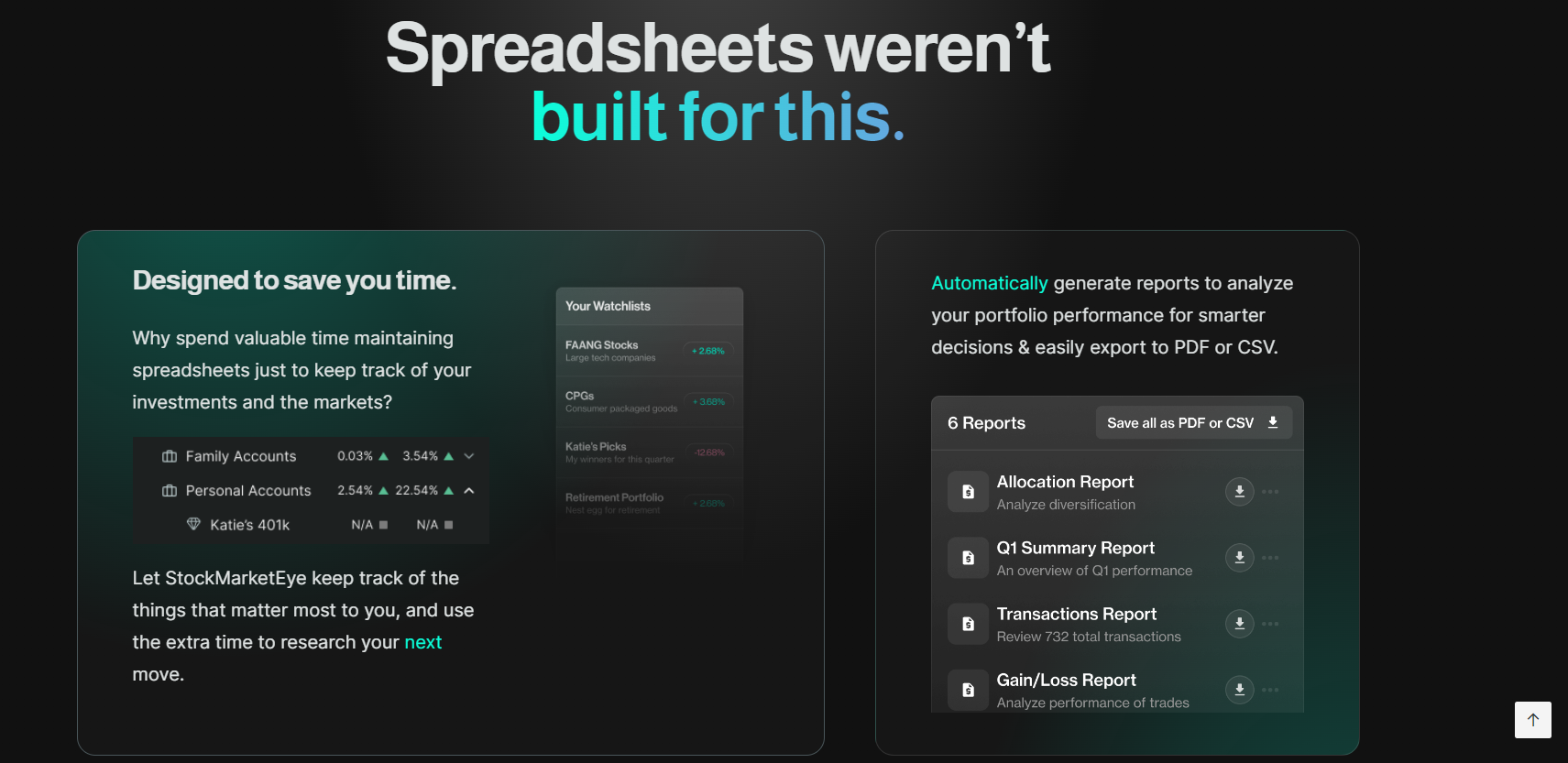 Seamless Portfolio Management