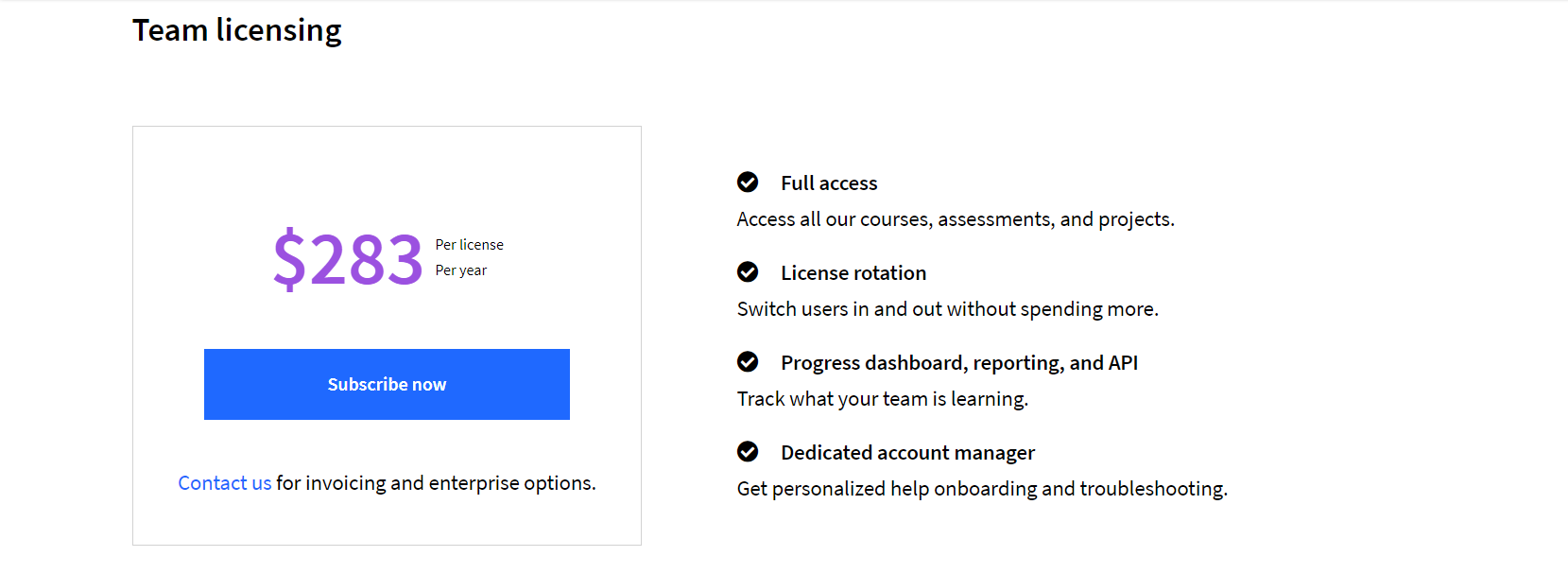 Dataquest pricing plans