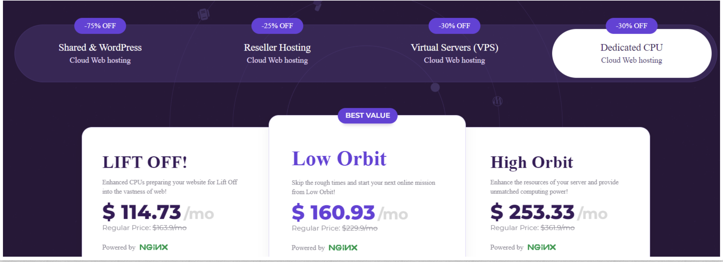 HostArmada Dedicated CPU Server Hosting Pricing