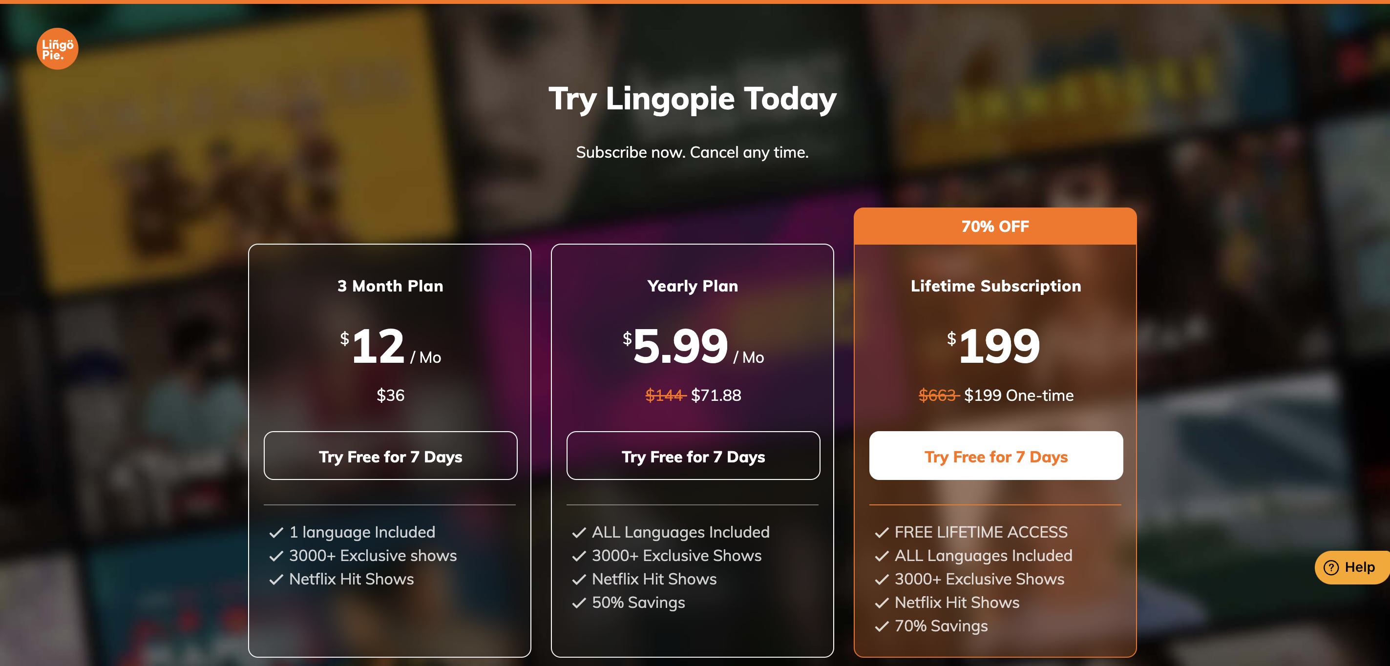 Lingopie Pricing