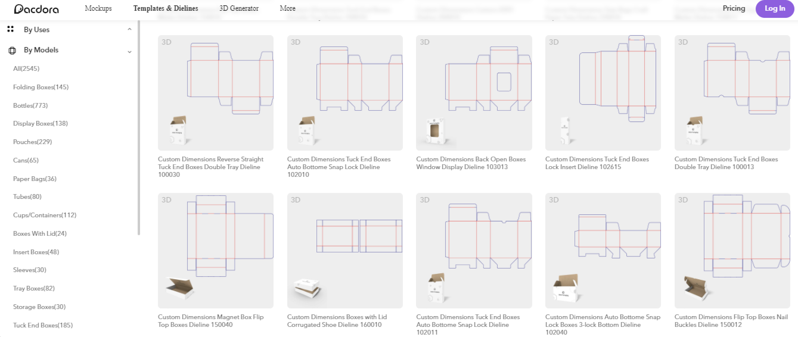 Packaging Dielines