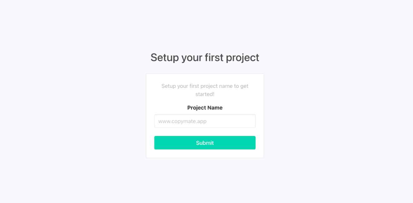 Create your project with Copymate