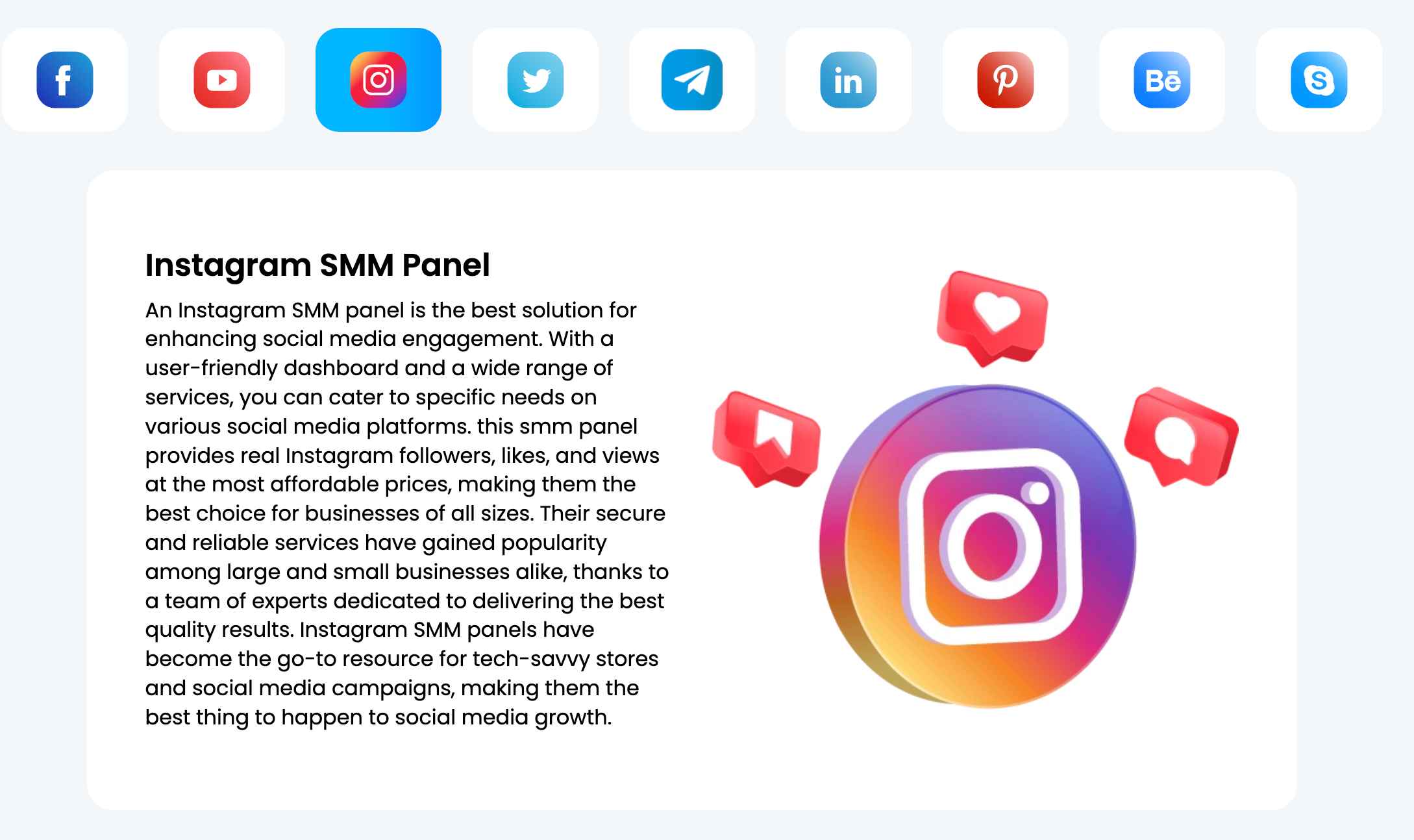 Instagram SMM panel from SMM Panel Ind