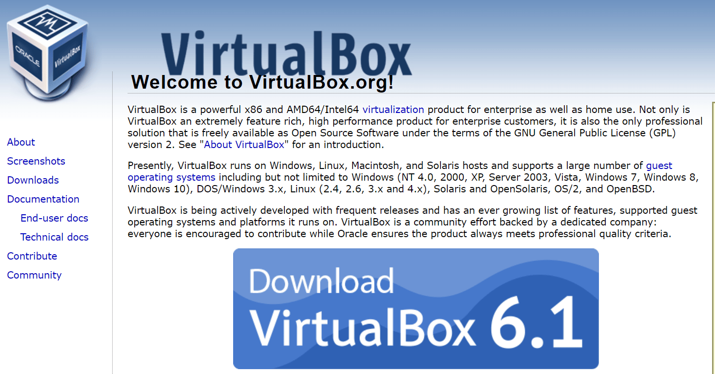 преглед на virtualbox