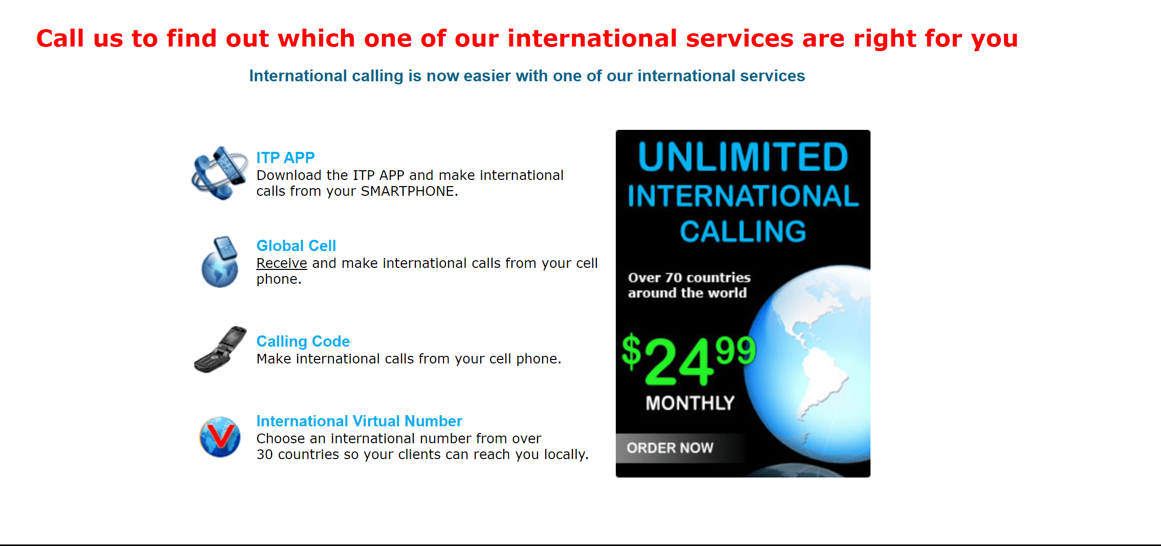 ITP VoIP International Calling