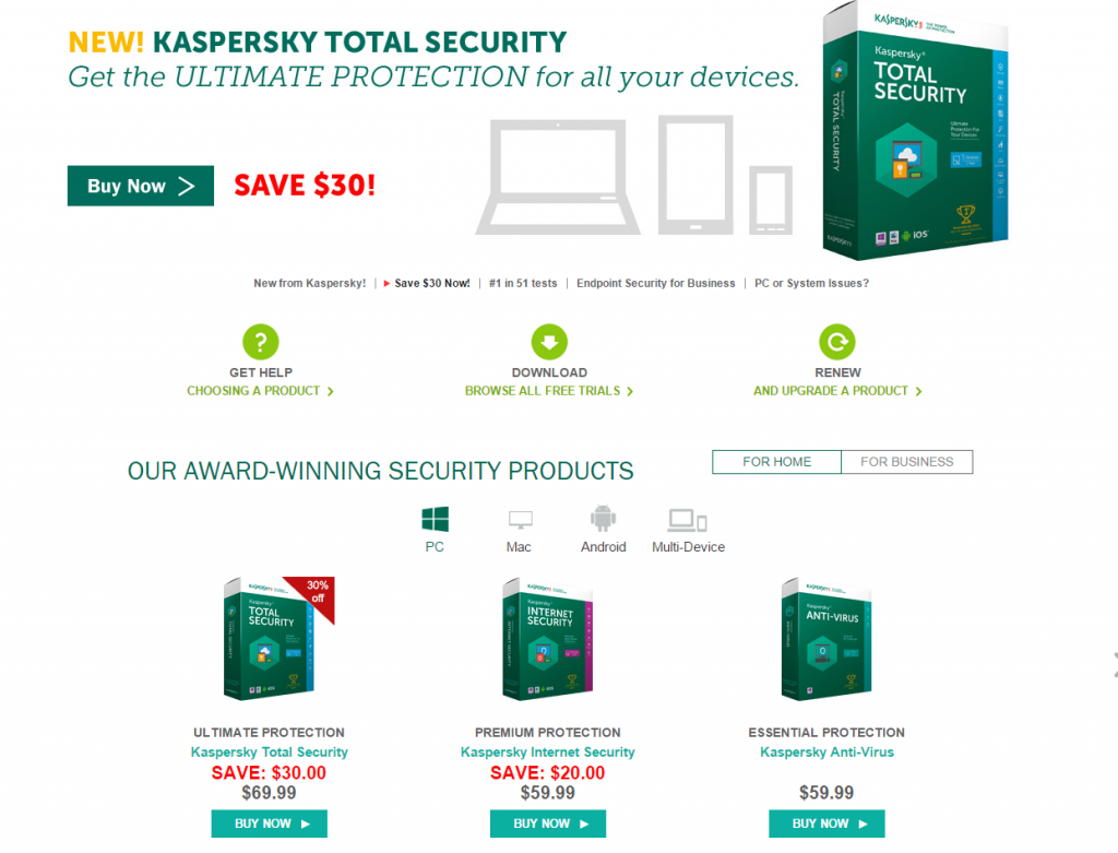 kapersky features
