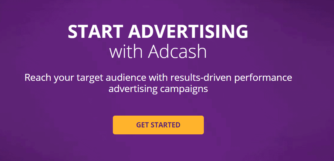 start advertising with adcash