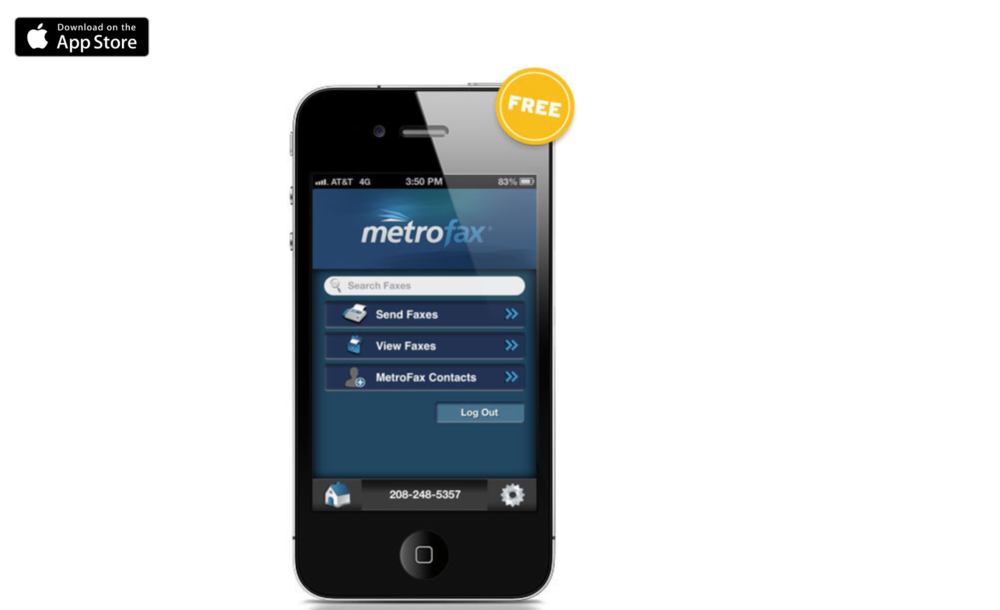 Metrofax mobile app for android and ios