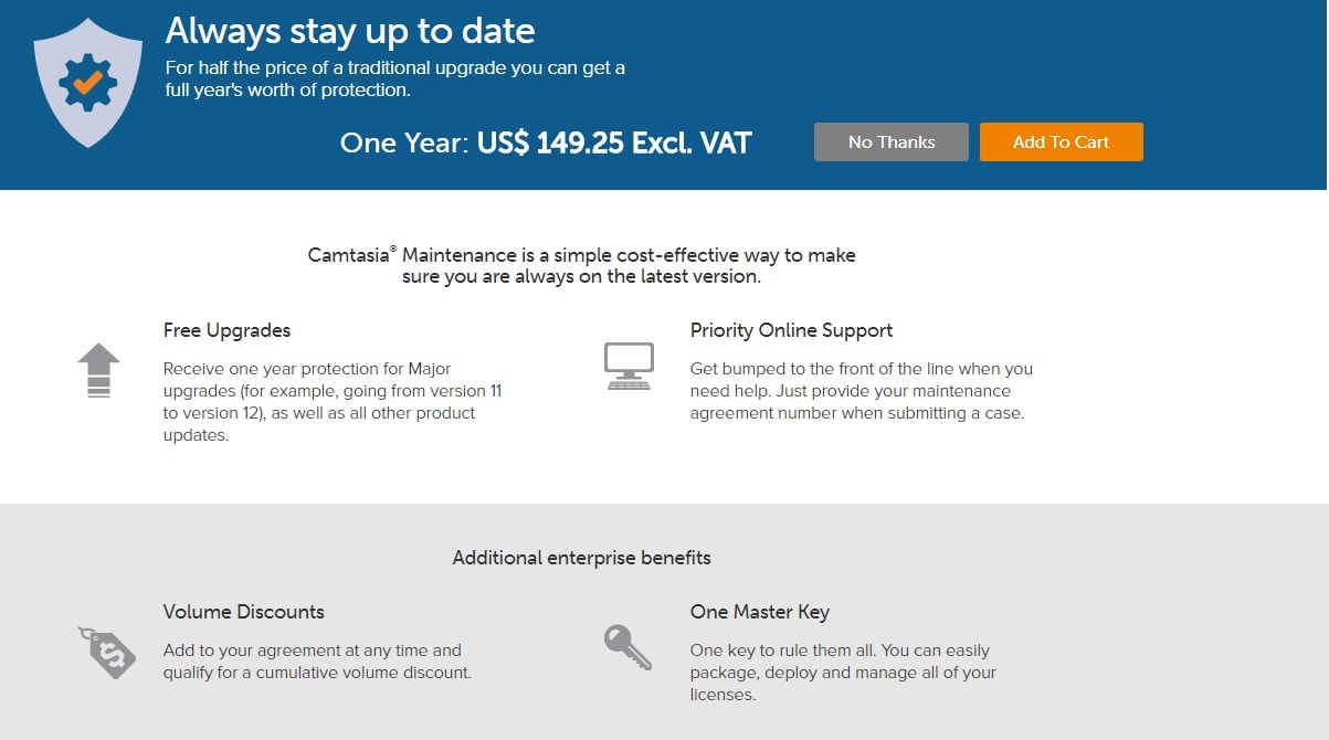 Pembaruan dan pemeliharaan gratis Techsmith