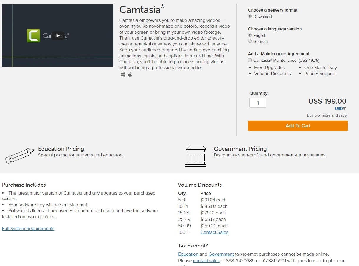 Techmsith Camtasia kortingscodes