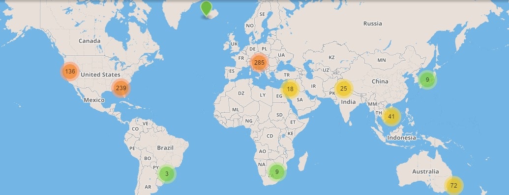 Coupon Codes IPVANISH maps