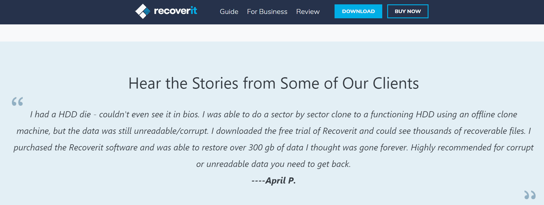 recoverit customer review