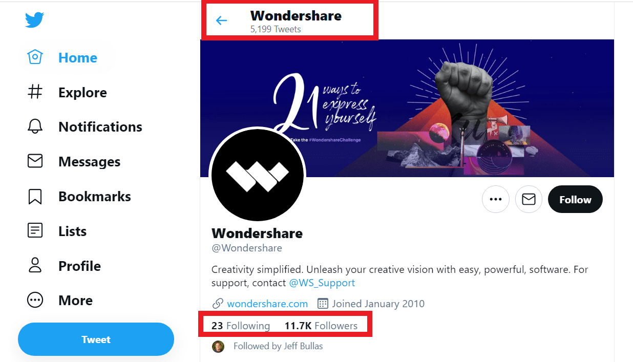 wondershare twitter