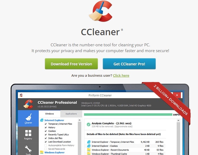 Ccleaner download free version and pro