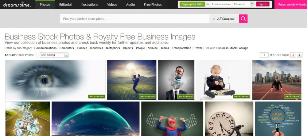 dreamstime images- best istockphoto altermatives