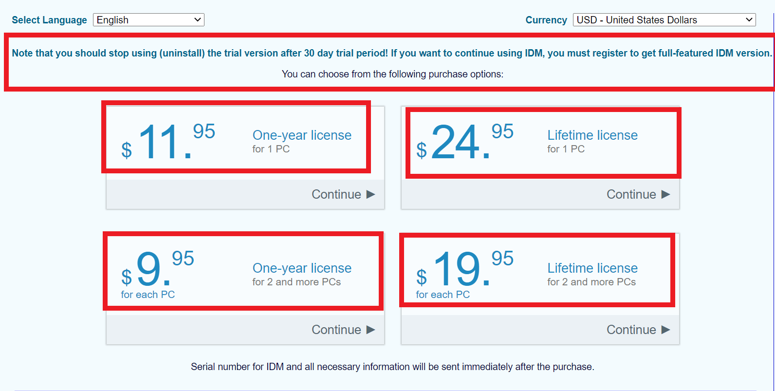 precios de idm