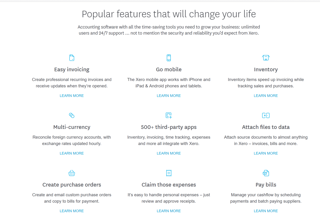xero features coupon codes discount codes