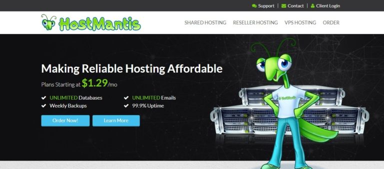 Hostmantis afforfable web hosting logo