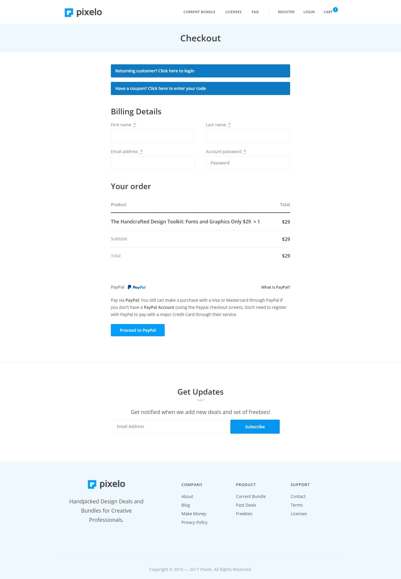 Coupon code for pixelo