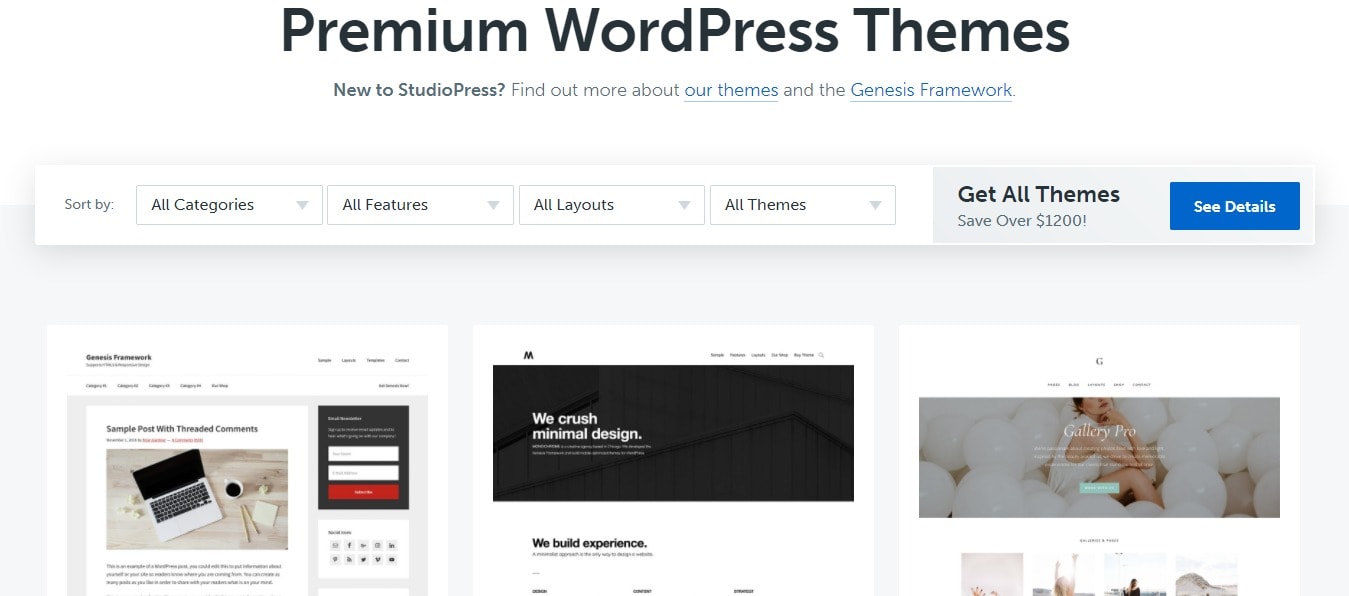 Premium WordPress Themes StudioPress
