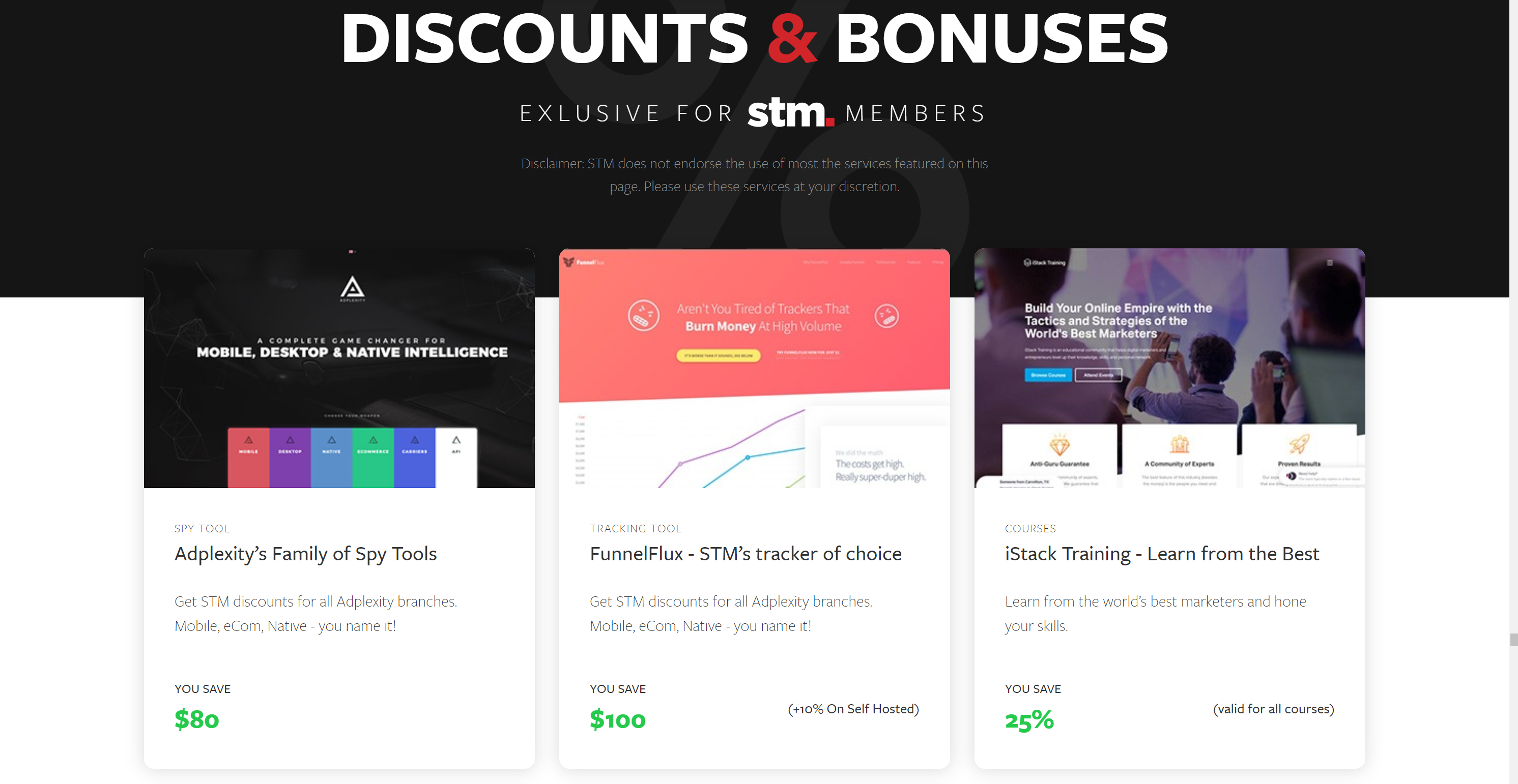 STM forum tools discount & bonuses member access