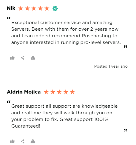 RoseHosting-Testimonials