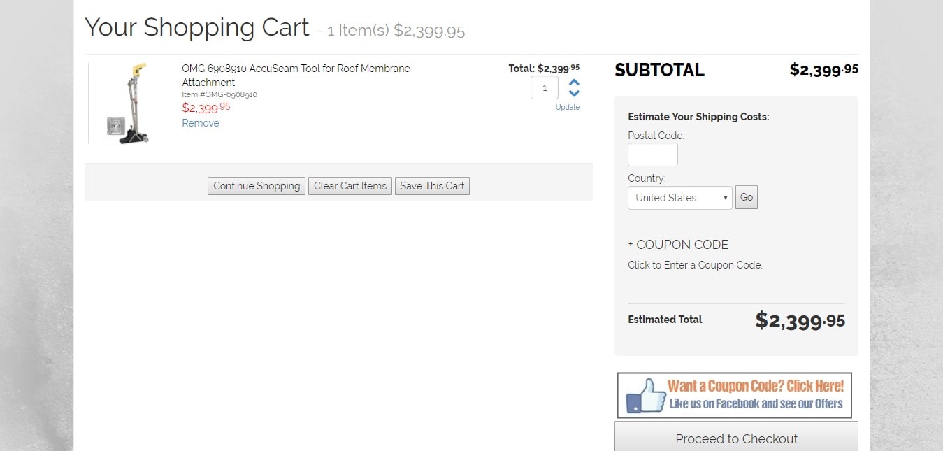 Stor Rock Supply Shopping Cart