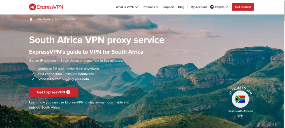 Best South Africa VPN- Express VPN