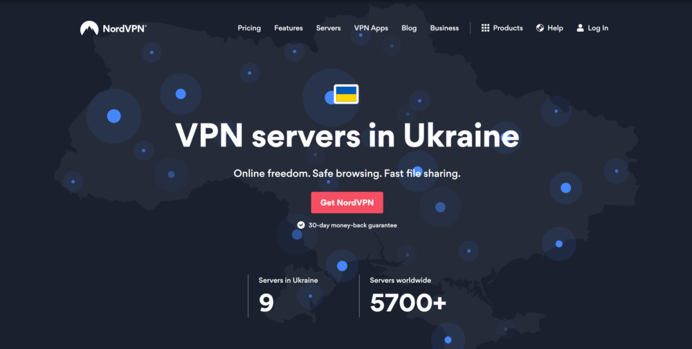 Best VPN In Ukraine- Nord VPN servers