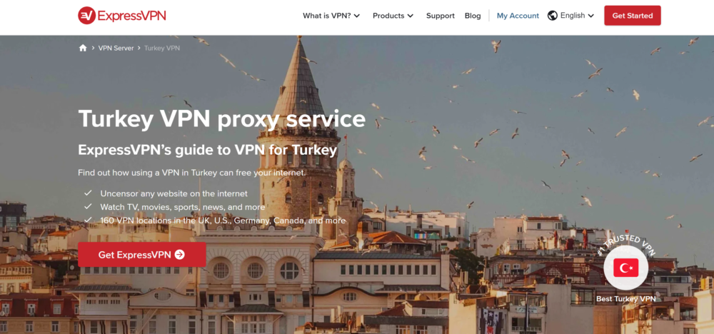 ExpressVPN servers in Turkey
