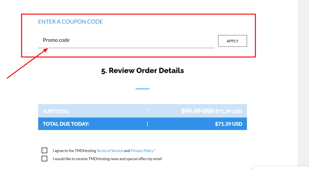 TMDHosting order information- TMDhosting coupons 2020