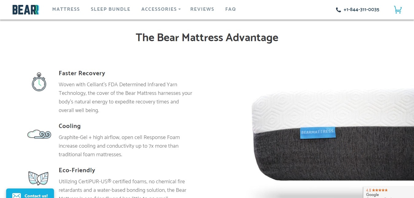 Bear Mattress Advantage - Eco-friendly and a cooling effect