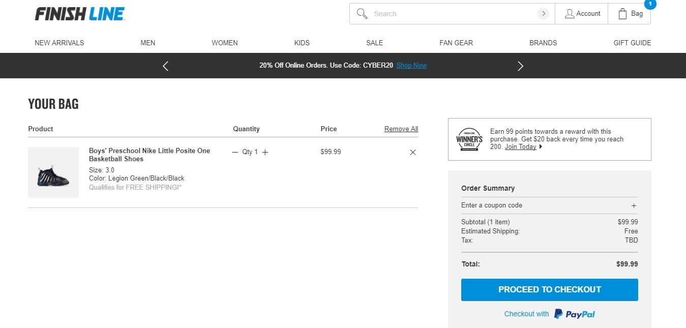 free shipping coupons for finish line