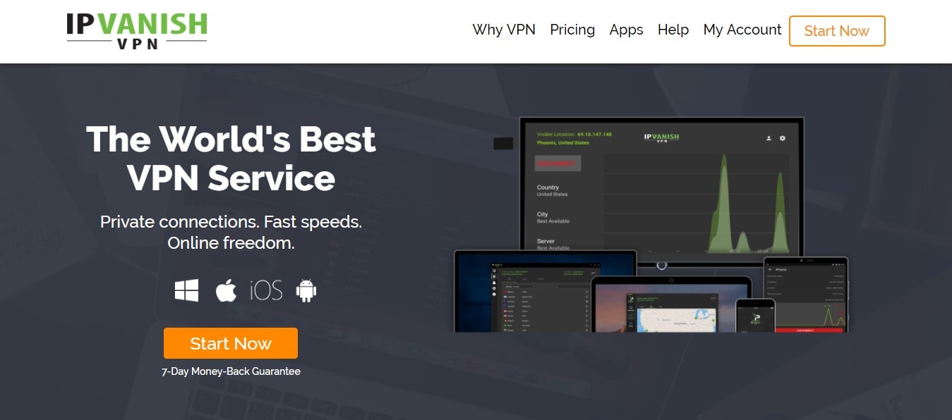 IPVanish VPN services for freeform