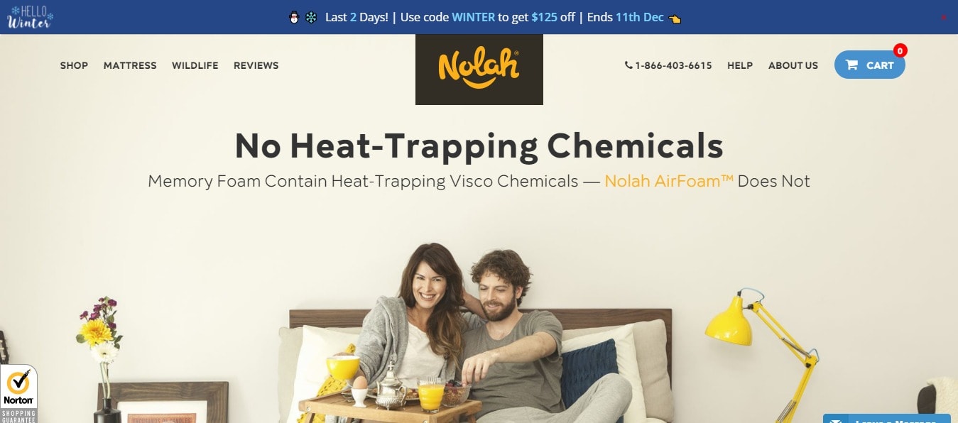 Nolah Mattress - No heat trapping chemicals