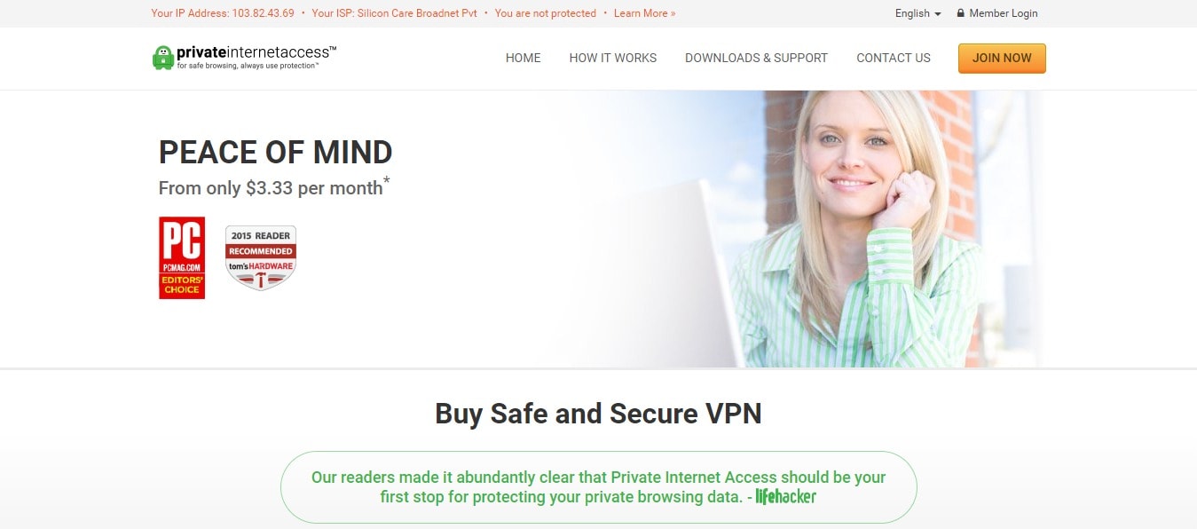 Servizi VPN di accesso Internet privato