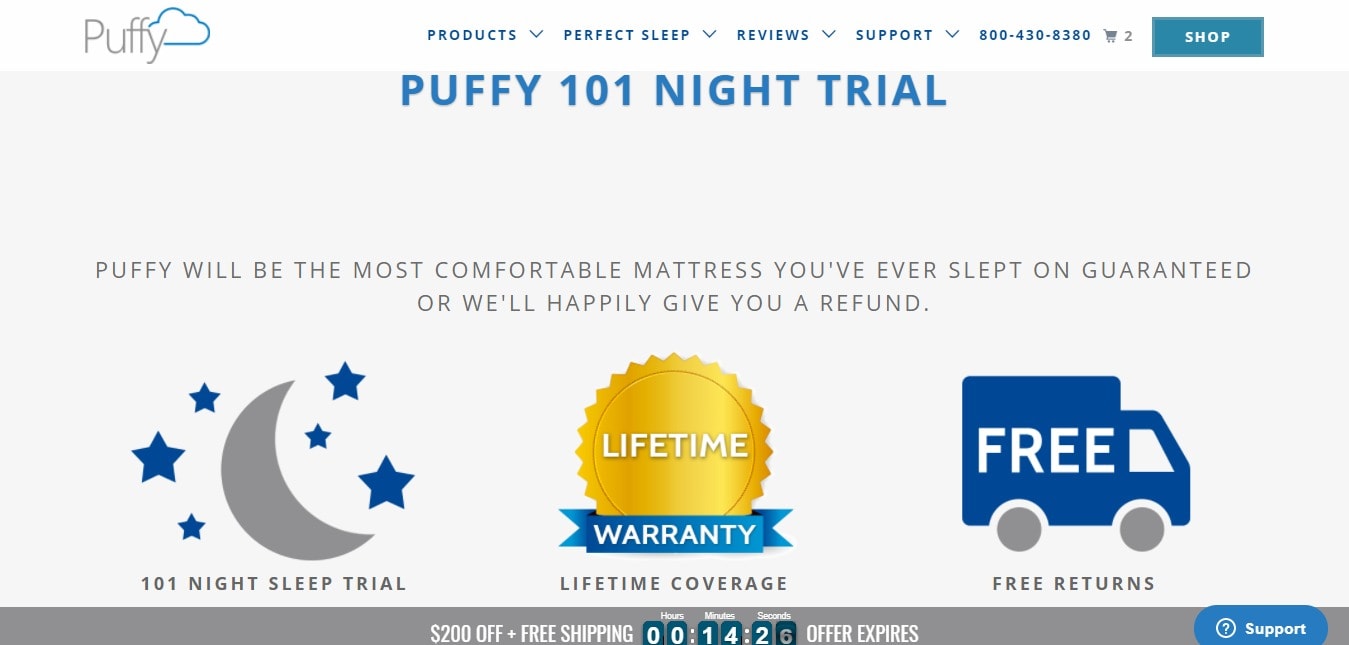 Above all - Puffy 101 Night trial