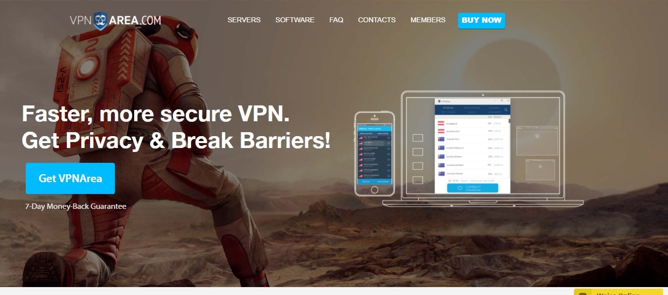 VPNArea fast and secured vpn