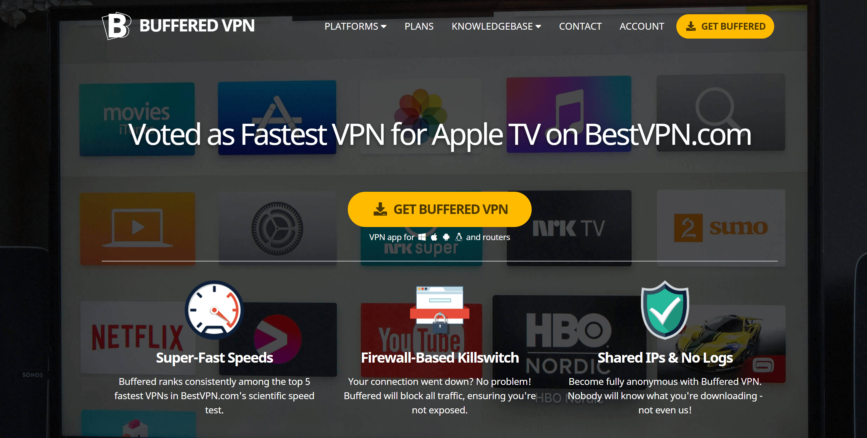 Best VPNs for Apple TV- Bufferred VPN
