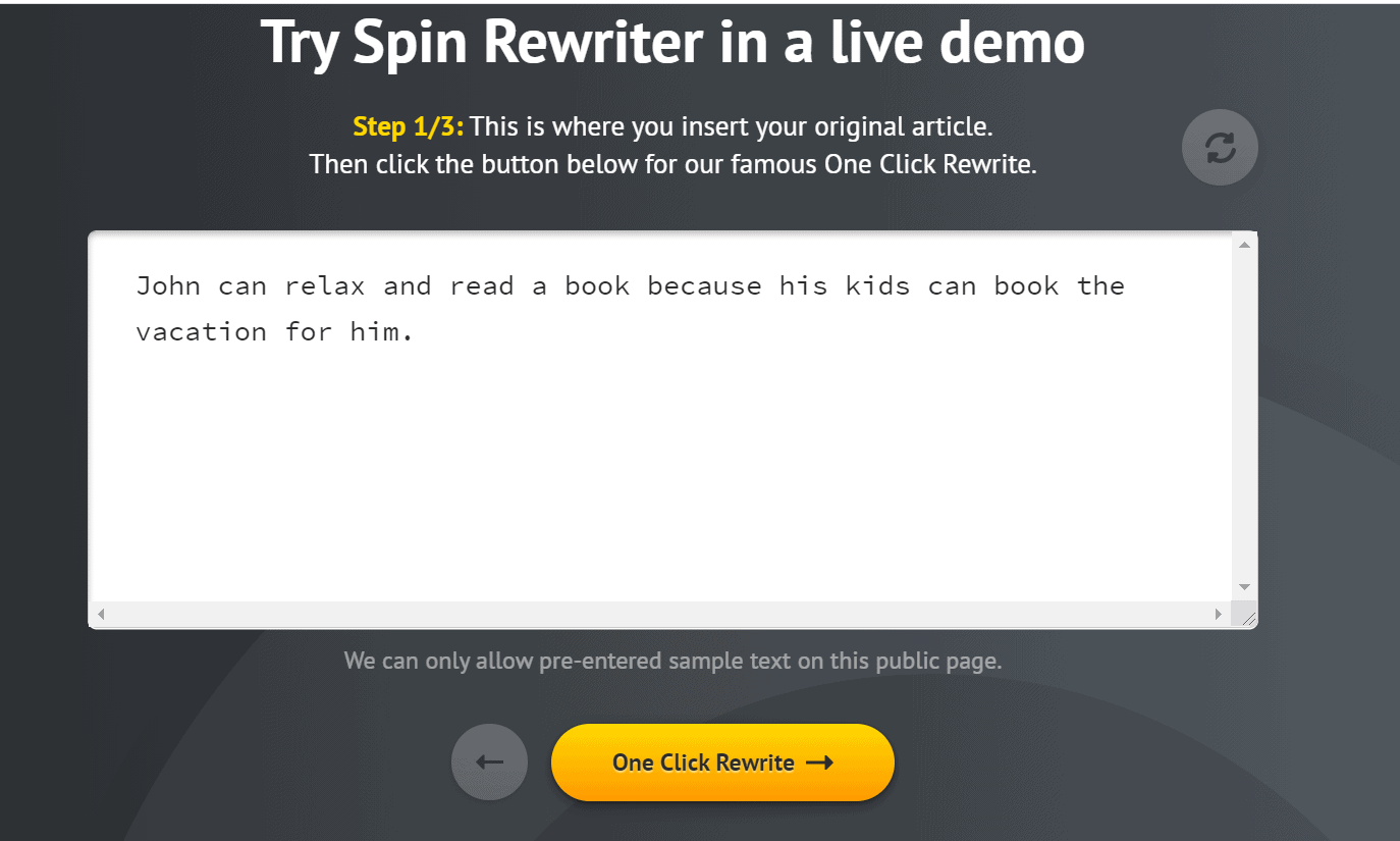 spin rewriter live demo