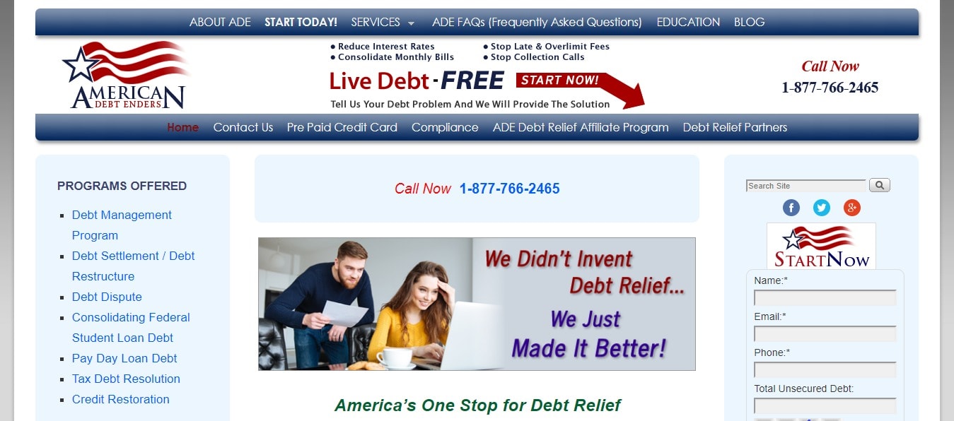 American Debt enders affiliate program