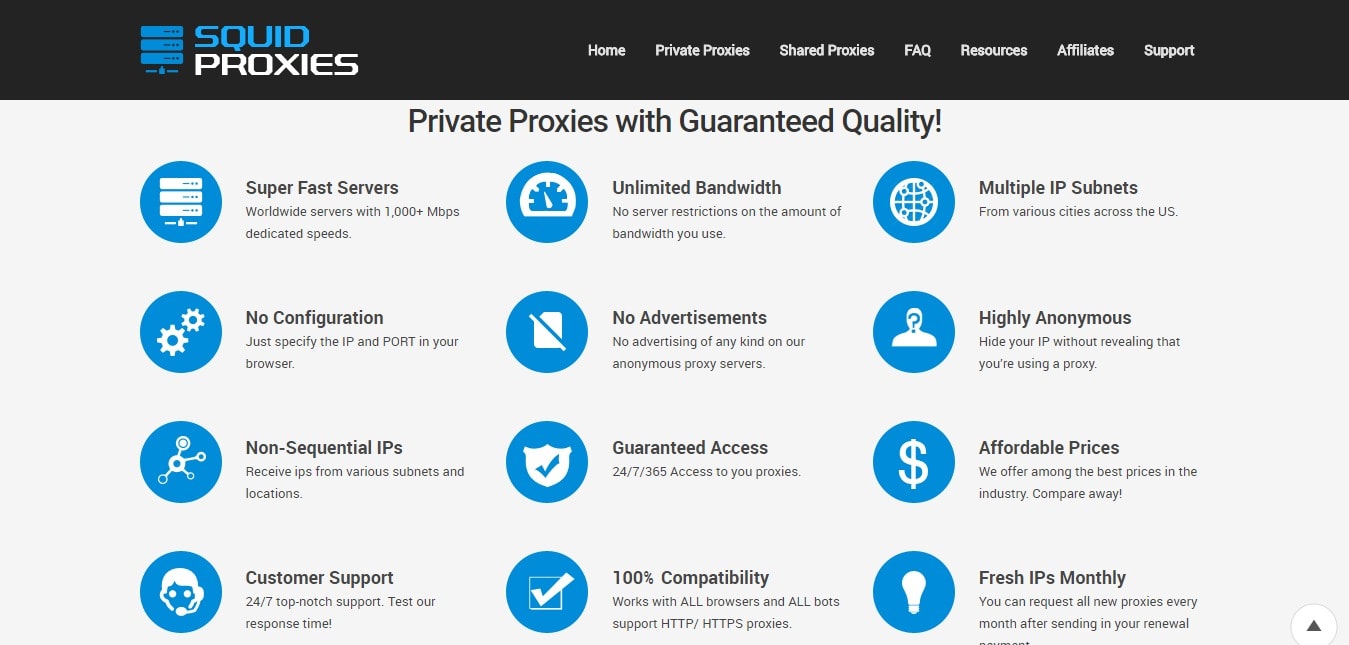 Squid Proxies Features and benefits- Squid Proxies coupon code