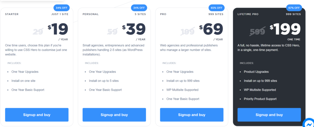 CSS Hero Lifetime Pro discount- CSS Hero Discounted Deals