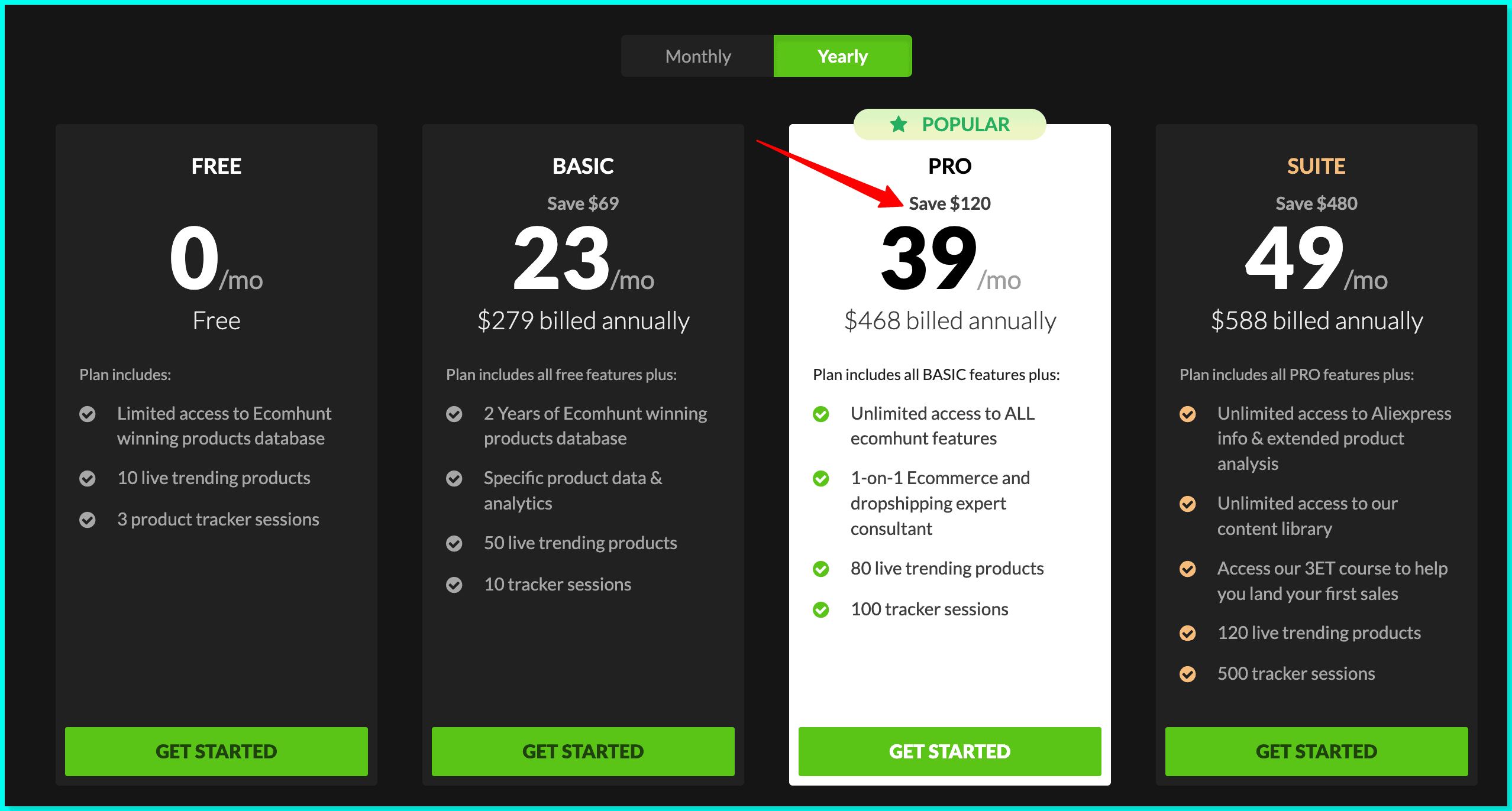 Ecomhunt-Pricing