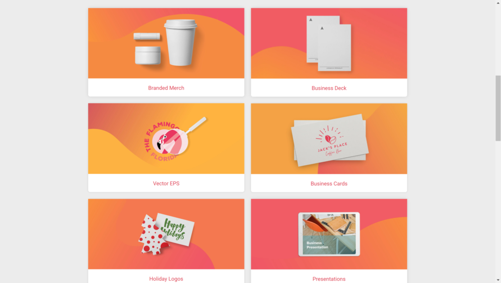 Tailor Brands Review- Branding products
