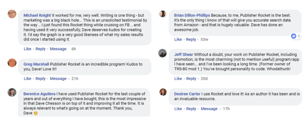 Publisher Rocket Reviews on Facebook
