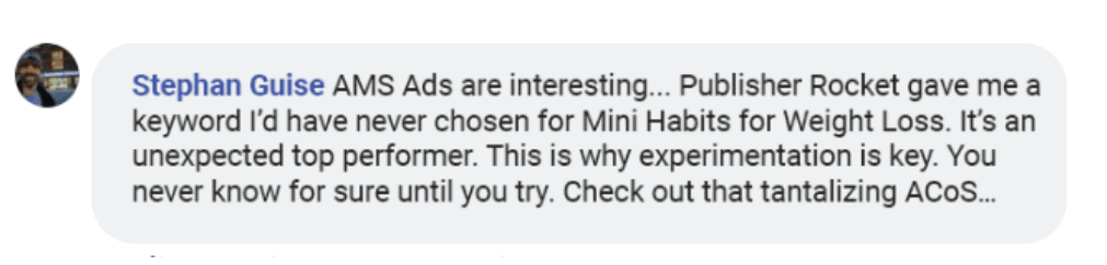 Publisher Rocket Testimonial