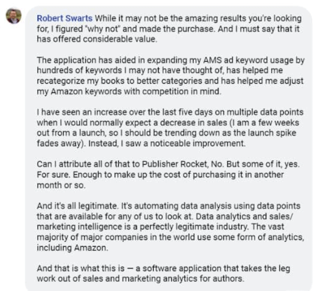 Publisher Rocket User Review 1